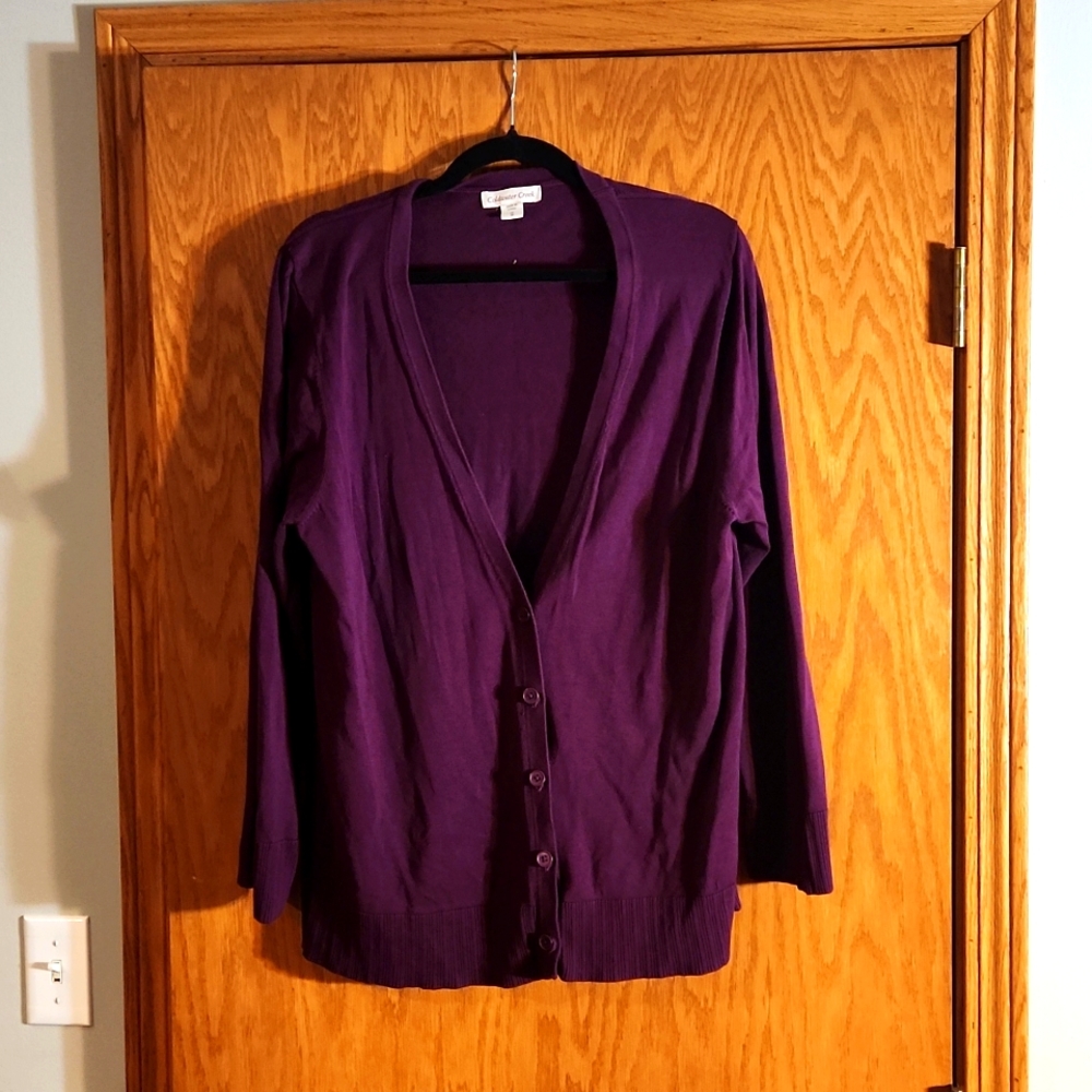 Fuschia cardigan from Coldwater Creek,  size 1x (18).
